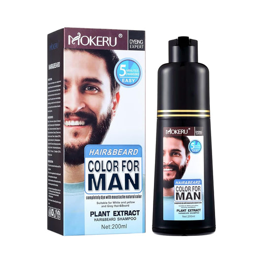 MOKERU 5IN1 HAIR COLOR SHAMPOO JUST FOR MEN, 200ML